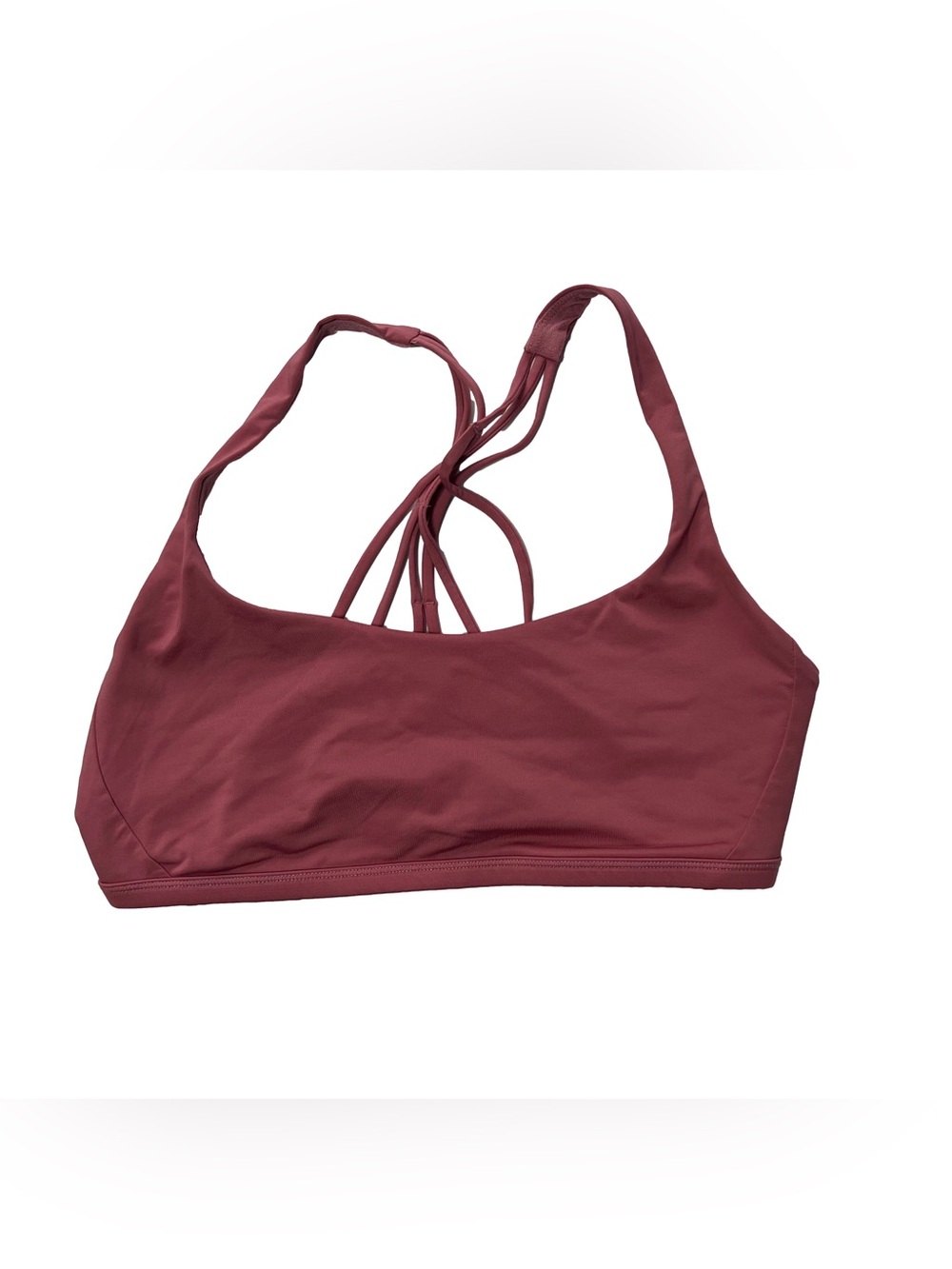 CRZ Yoga Women’s Strappy Sports Bra - Dusty Rose - Picture 2 of 6
